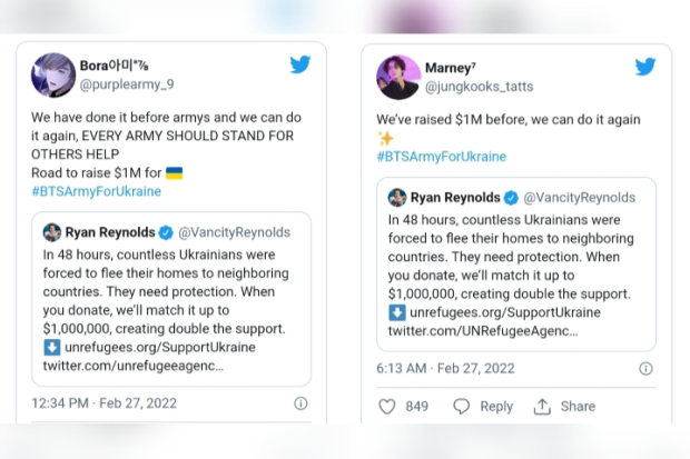 ARMY BTS Berdonasi Untuk Ukraina