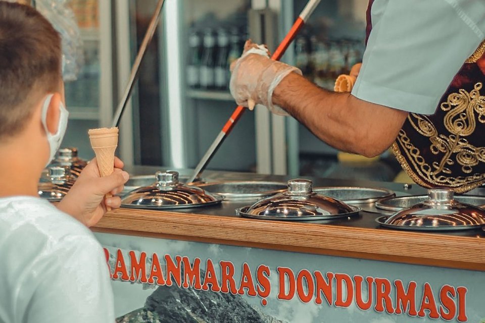 Ilustrasi, Dondurma, makanan khas Turki.