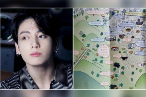 Peta wilayah di desa yang dulu ditinggali Jungkook BTS