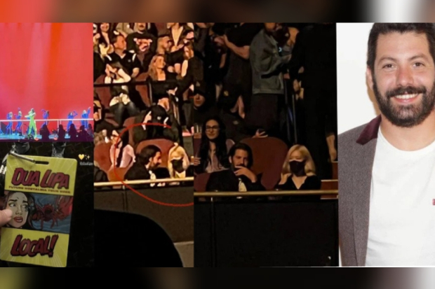 Rose Blackpink dan Jeremy Elrich di konser Dua Lipa