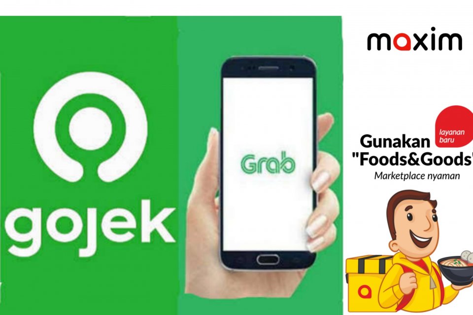 Gojek, Grab, Maxim, ojek online, taksi online, e-commerce