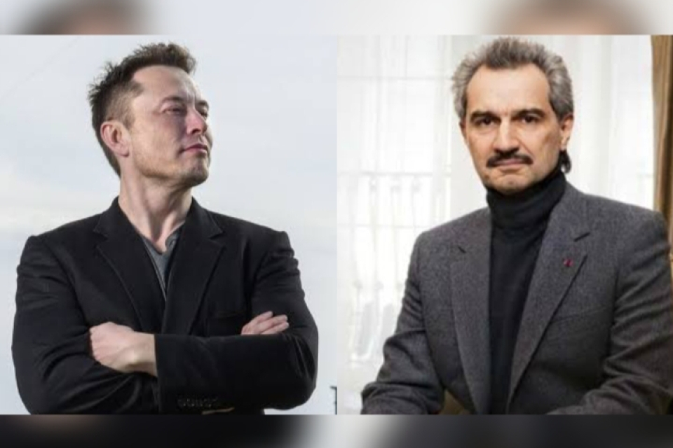 Elon Musk dan Pangeran Arab Alwaleed bin Talal Al Saud