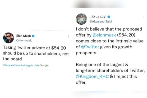 Elon Musk Perang Cuitan Dengan Pangeran Alwaleed