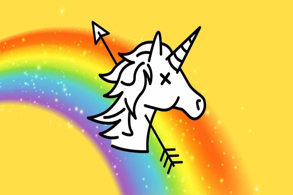 Unicorn, zombie unicorn, silicon valley, startup, startup rugi
