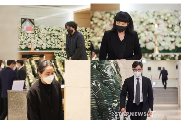 Bong Joon Ho, Kim Hye Soo, Moon Geun Young, Lee Byung Hun di pemakaman