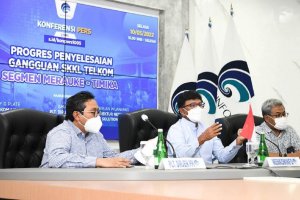 Konferensi pers Kominfo soal gangguan SKKL Merauke-Timika