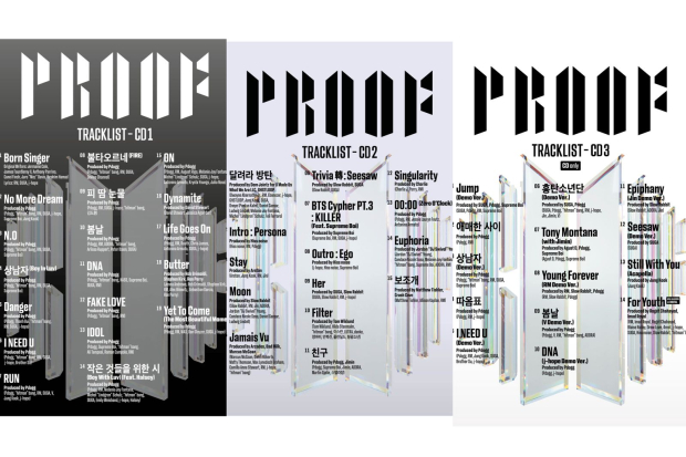 Daftar lagu album Proof - BTS