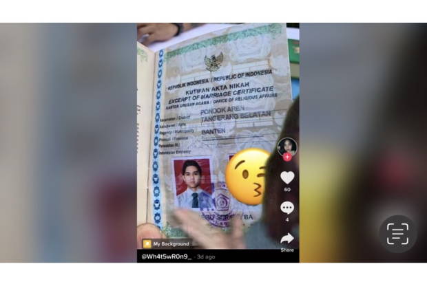Buku nikah diduga Al Ghazali
