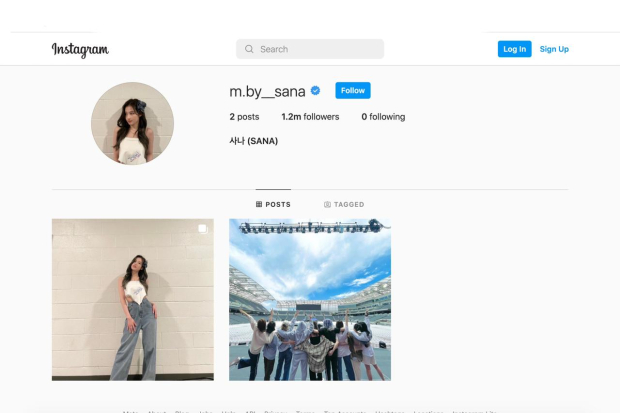 Akun Instagram Sana TWICE