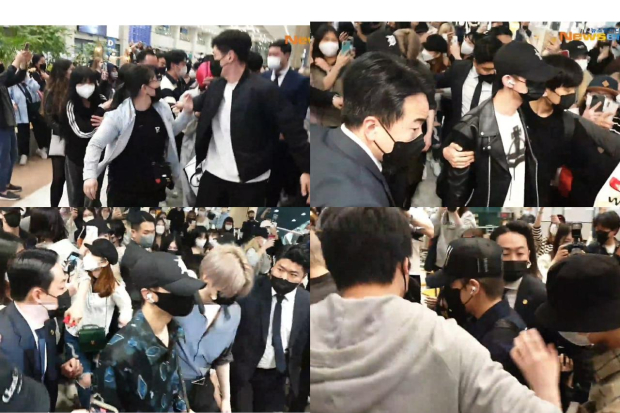 Bodyguard berusaha lindungi ENHYPEN di bandara Incheon
