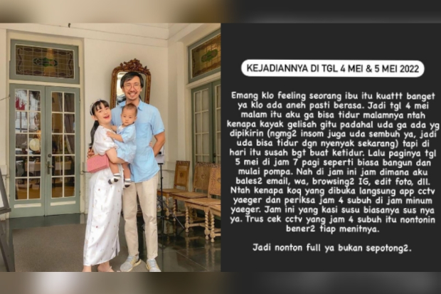 Vanessa Andrea alias Cherry Dreamy bersama suami dan anak