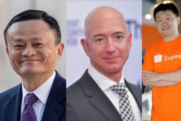 Jack Ma, Jeff Bezos, Forrest Li, shopee, sea group, orang terkaya di dunia, raksasa teknologi, amazon, alibaba