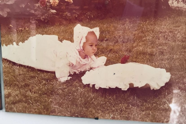 Nadine Chandrawinata saat dibaptis