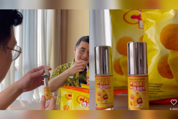 Axton Salim dengan Parfum Chiki Balls