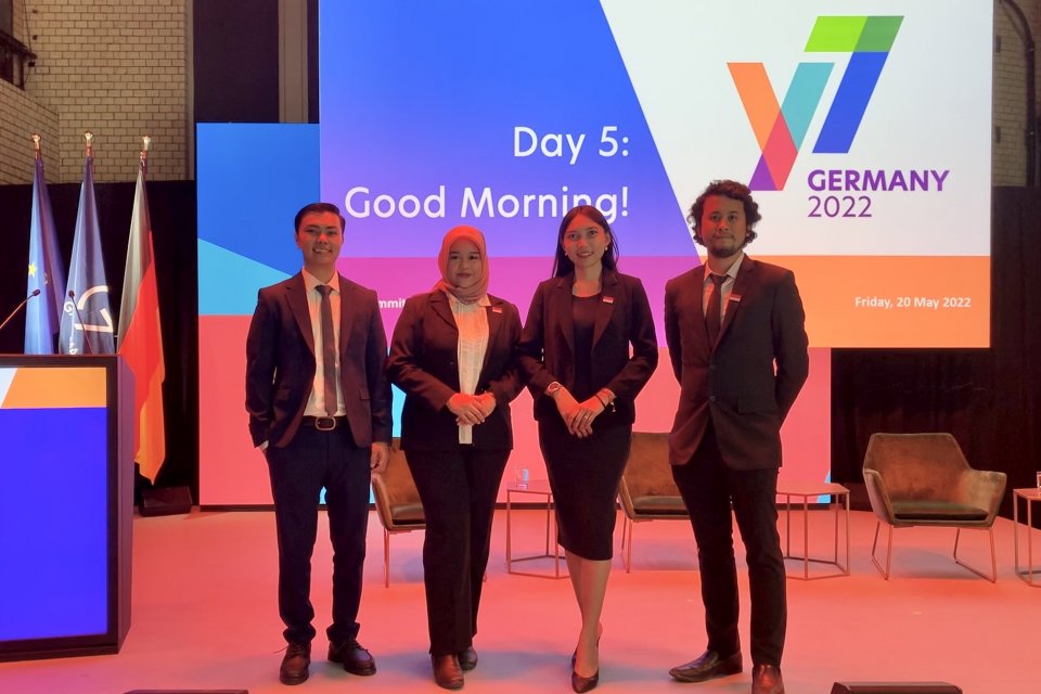 Empat delegasi Indonesia dalam G7 Youth Summit (Y7 Summit) 2022 di Berlin, Jerman.