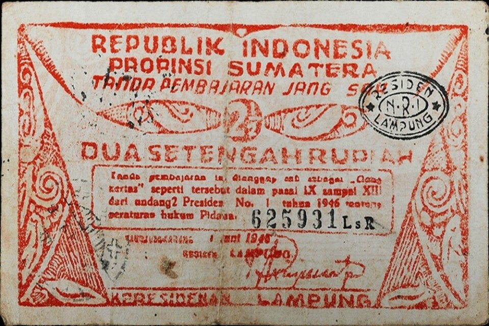 Ilustrasi, Oeang Republik Indonesia Daerah (ORIDA) yang dikeluarkan oleh Pemerintah Propinsi Sumatera. ORIDA merupakan mata uang daerah yang dikeluarkan sebagai bentuk penolakan atas beredarnya mata uang NICA pada masa Revolusi Kemerdekaan.