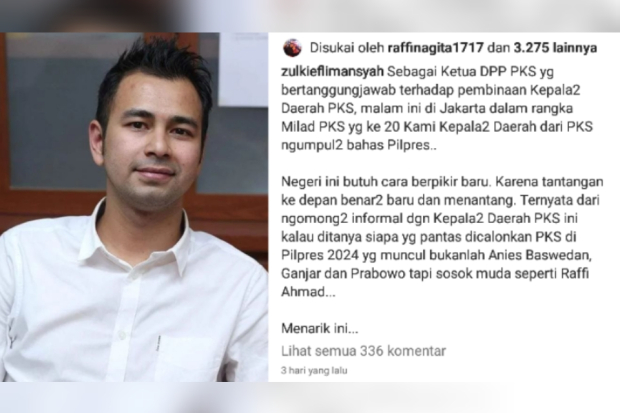 Raffi Ahmad diusulkan jadi calon presiden 2024