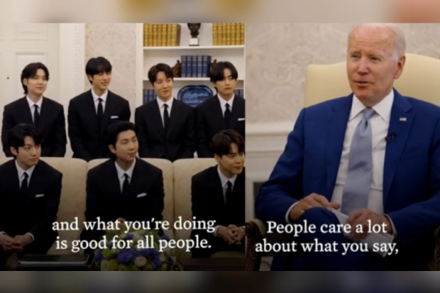 Joe Biden Berbincang dengan BTS