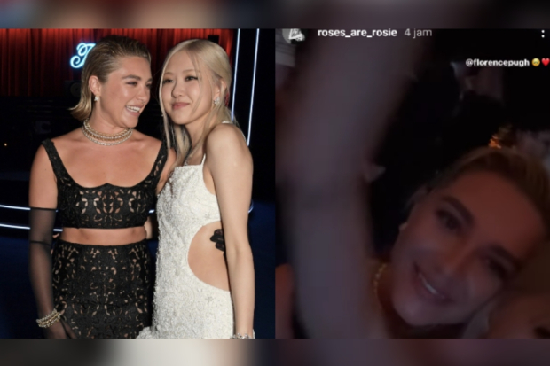 Rose Blackpink bersama Florence Pugh