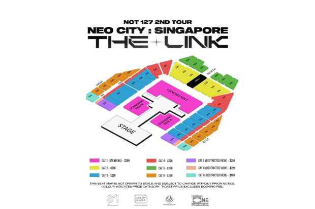 Seat plan dan harga tiket konser NCT 127 The Link di Singapura