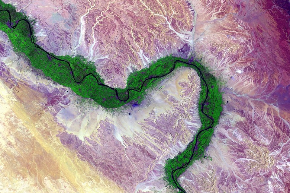 Ilustrasi, foto udara Sungai Nil di Afrika, sungai terpanjang di dunia