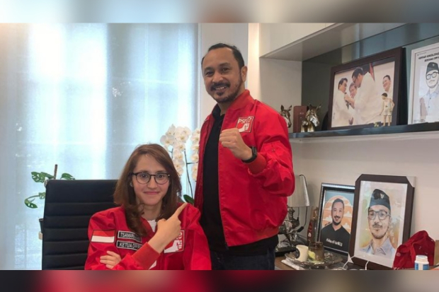 Tsamara Amany dan Giring Nidji saat di PSI