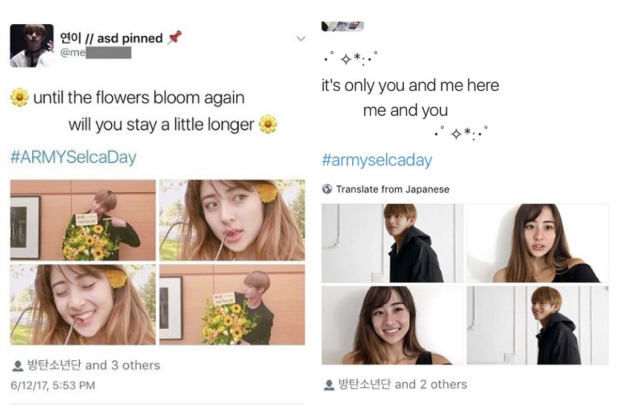 Yunjin LE SSERAFIM ikutan Army Selca Day di Twitter tahun 2017