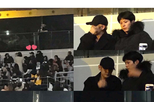 V BTS dan Park Bo Gum di konser BIGBANG