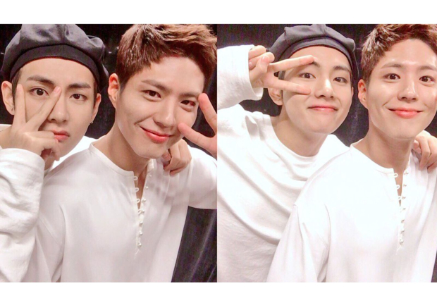 V BTS dan Park Bo Gum di Music Bank Singapura