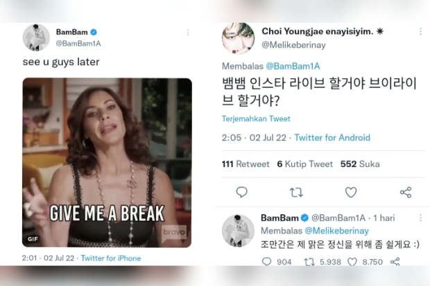 BamBam Umumkan Hiatus Dari Twitter