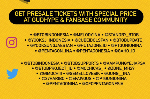 Daftar fanbase tempat beli tiket CHOTHAFEST 2022