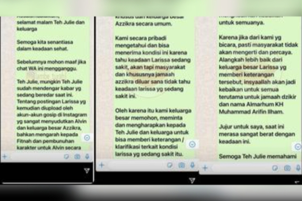 Potingan Chat Umi Yuni dan Julie Tan