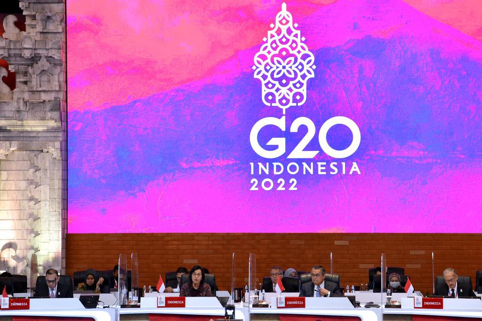 Pertemuan Menteri Keuangan dan Gubernur Bank Sentral G20 di Nusa Dua, Badung, Bali, Jumat (15/7/2022).