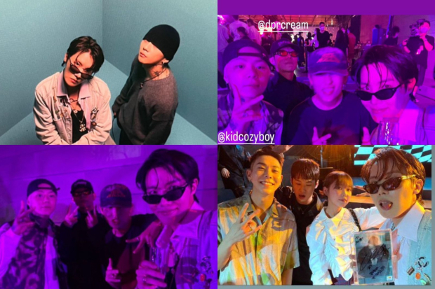 J-Hope bersama teman-teman rapper