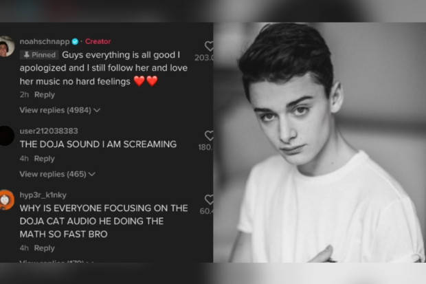 Noah Schnapp sudah minta maaf ke Doja Cat