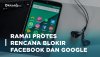 Protes Rencana Blokir Facebook dan Google