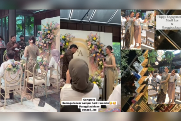 Momen lamaran Mael Lee dan Anggita Oktaviani