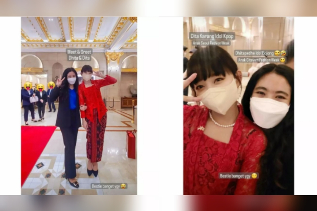 Dita Karang sambut Presiden Jokowi di Seoul