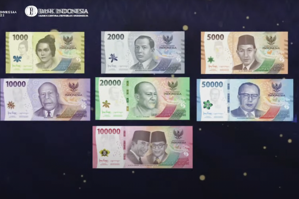 Bank Indonesia meluncurkan uang rupiah kertas baru emisi tahun 2022 pada Kamis (18/8).