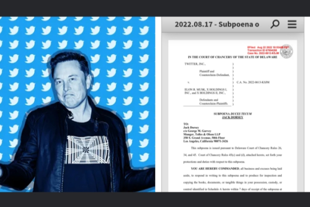 Berkas Persidangan Elon Musk ke Jack Dorsey