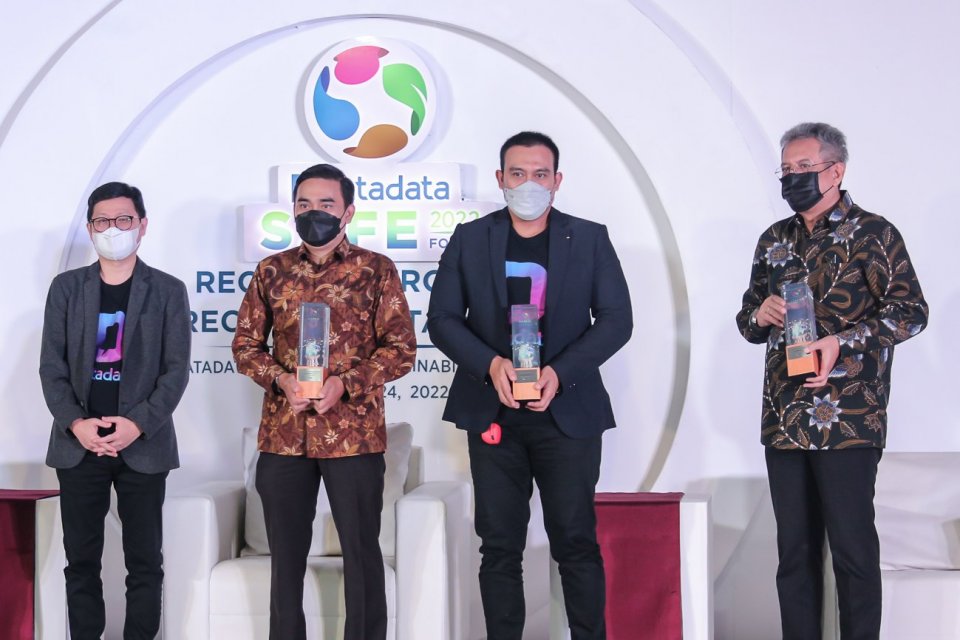 Penganugerahan Katadata Corporate Sustainability Awards di Hotel Aryaduta, Jakarta, Rabu (24/8).