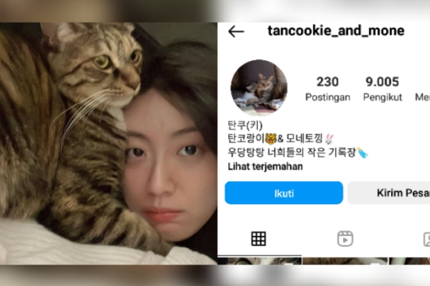 Nam Ji Hyun dan kucing kesayangan