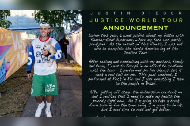 jUstin Bieber tunda konser dunia demi kesehatan