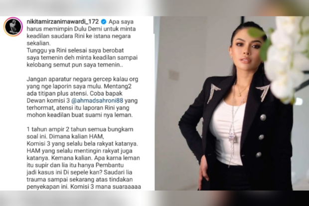 Nikita Mirzani bela korban penyekapan Nindy Ayunda