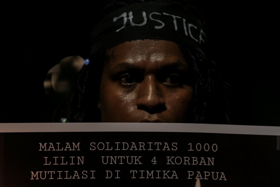 Unjuk Rasa Solidaritas 1000 Lilin untuk Korban Mutilasi di Papua