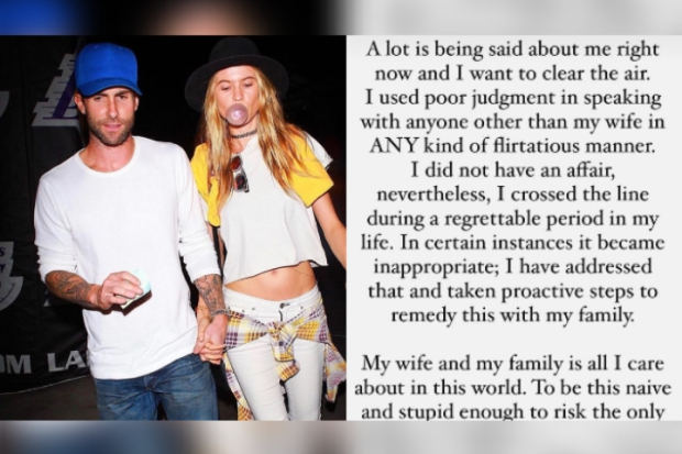 Klarifikasi Adam Levine soal isu selingkuh dari Behati Prinsloo