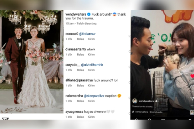 Caption reels dan feed Instagram Wendy Walters yang diubah