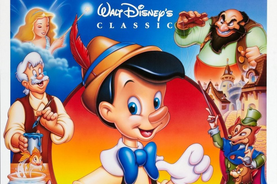 Ilustrasi, poster film Pinocchio (1940), film kartun Disney dengan rating tertinggi di Rotten Tomatoes
