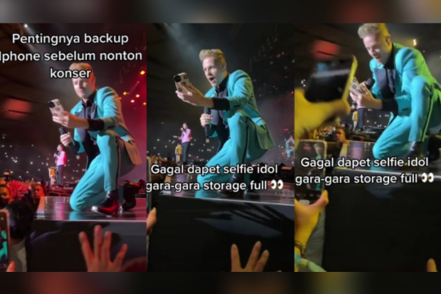 Nicky Bryne igagal seflie karena penyimpanan iPhone penuh