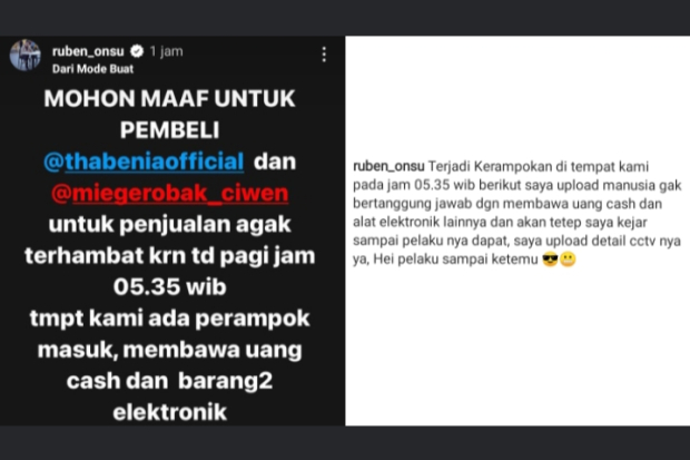 Ruben Onsu Alami Perampokan